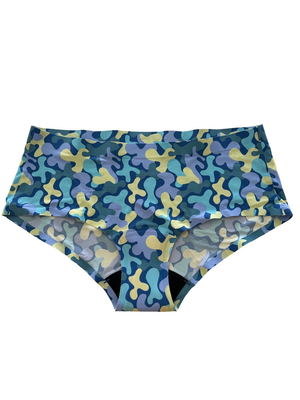 KT by Knix Leakproof  Boy Short in Blue & Yellow Abstract Camo
